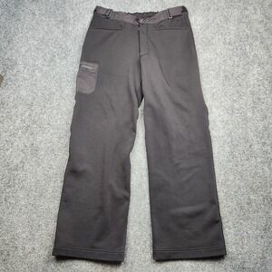 Klim Snow Pants Mens Large Black Softshell Fleece Lined Elastic Waist Thermal